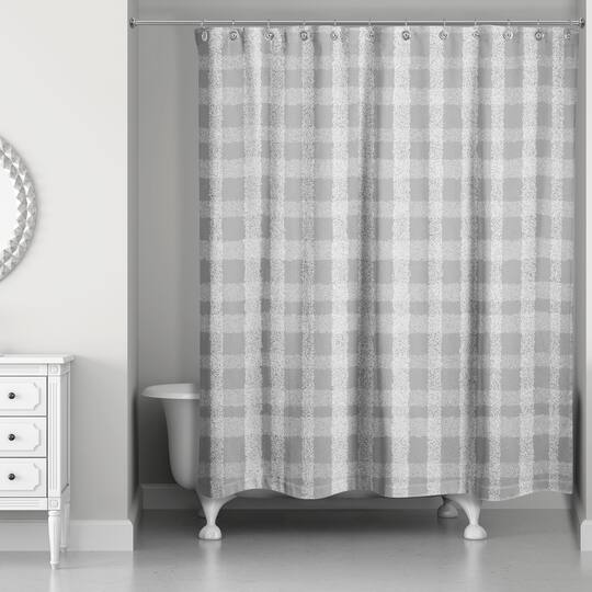 Chalky Plaid Shower Curtain
